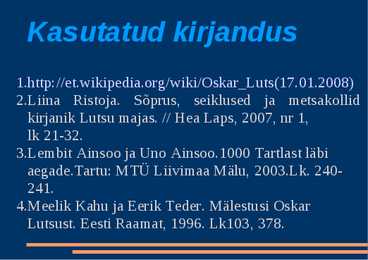 Oskar Luts #17