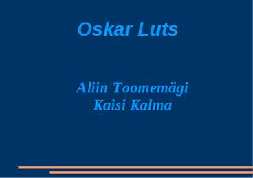 Oskar Luts