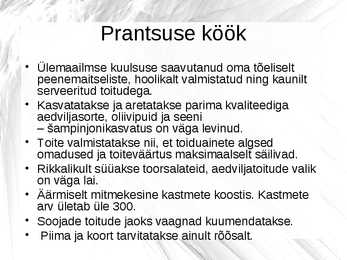 Prantsuse köök #3