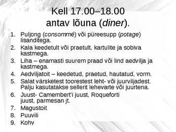 Prantsuse köök #6