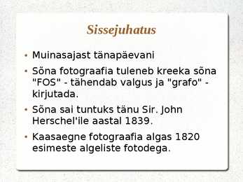 Fotograafia ajalugu #2