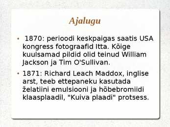 Fotograafia ajalugu #27
