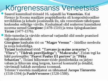 Renessanssiaegne kunst #9