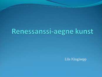 Renessanssiaegne kunst
