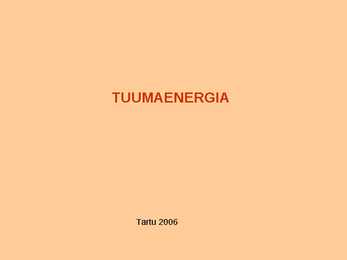 Tuumaenergia