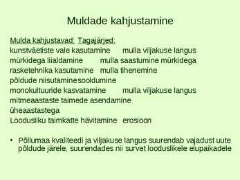Põllumajanduse mõju keskkonnale #4