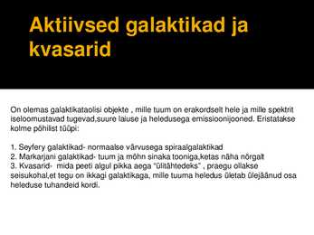 Kvasarid Powerpoint esitlus #3