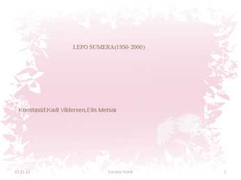 Lepo Sumera