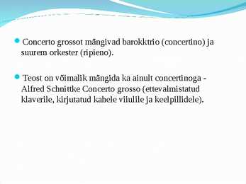 Barokiajastu instrumentaalžanrid #7
