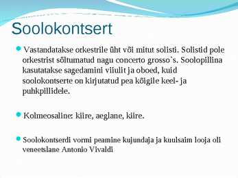 Barokiajastu instrumentaalžanrid #9