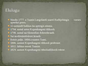 Taani füüsik Oersted #3