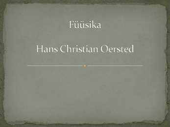 Taani füüsik Oersted