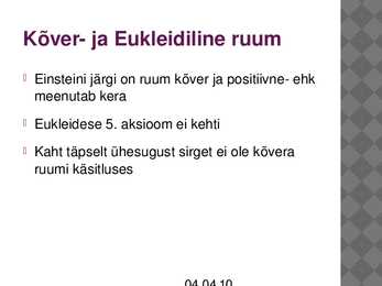 Einsteini-Friedmanni kosmoloogia #3