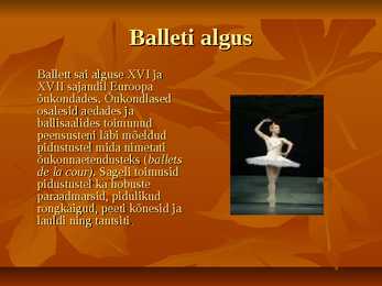 Ballet läbi soprdi ja teaduse #2