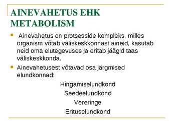 Ainevahetus - esitlus #2