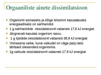 Ainevahetus - esitlus #7