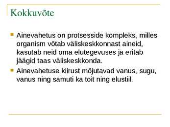 Ainevahetus - esitlus #9
