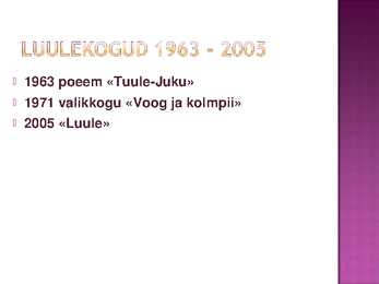 Jaan Krossi elulugu ja looming - esitlus #15