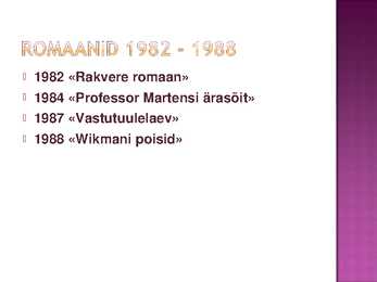 Jaan Krossi elulugu ja looming - esitlus #22