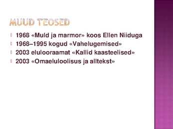 Jaan Krossi elulugu ja looming - esitlus #26