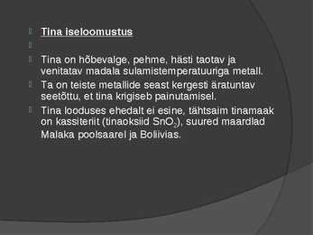 Tina - esitlus #2