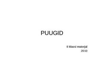 Puugid - esitlus