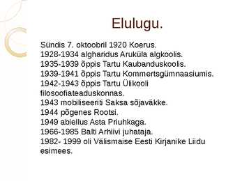 Kalju Lepik - esitlus #2