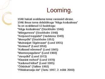 Kalju Lepik - esitlus #3