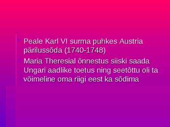 Maria Theresia - esitlus #4