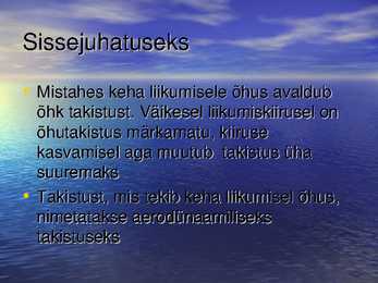 Aerodünaamika jalgrattaga seoses - esitlus #2