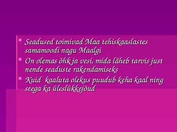 Archimedese ja pascali seaduse toimimine tehiskaaslastes - esitlus #7