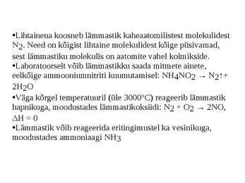 Lämmastik ja fosfor - esitlus #3
