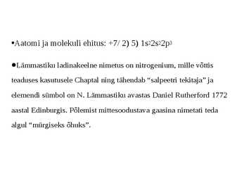 Lämmastik ja fosfor - esitlus #5