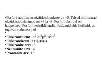 Lämmastik ja fosfor - esitlus #8