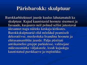 Barokk - pärisbarokk #12