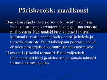 Barokk - pärisbarokk #17