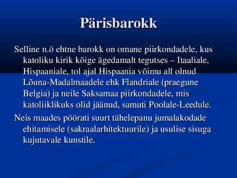 Barokk - pärisbarokk #5