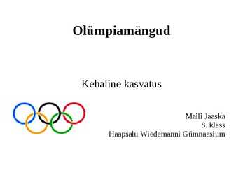 Olümpiamängud