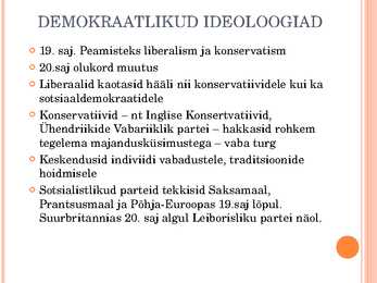 Demokraatlikud riigid kahe maailmasõja vahel #3