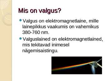 Valguse teke ja luminestsents #2