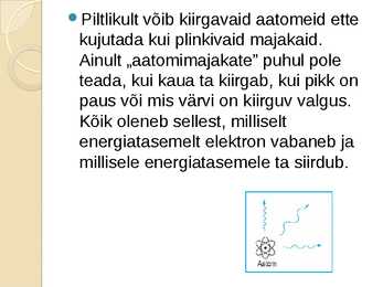 Valguse teke ja luminestsents #4