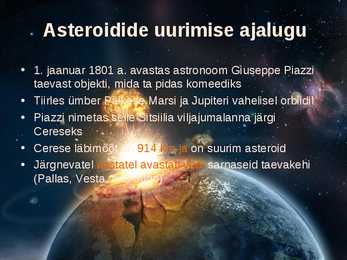 Astronoomia ja asteroidid #4