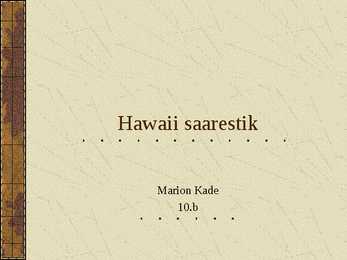 Hawaii saarestik-esitlus