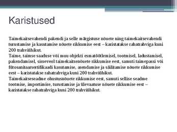 Taimekaitseseadus #6