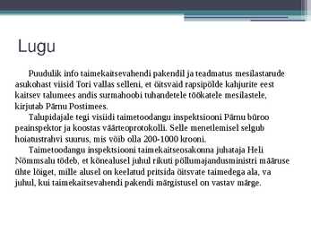 Taimekaitseseadus #8