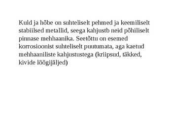Metallide korrosioon #14