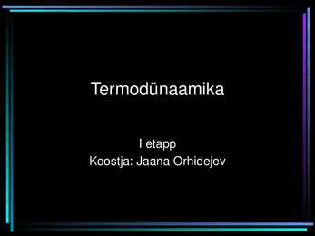 Termodünaamika