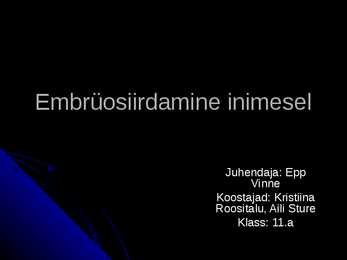 Embrüosiirdamine inimesel
