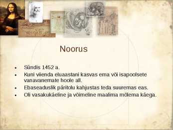 Leonardo Da Vinci-noorus-Firenze #3