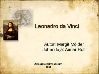 Leonardo Da Vinci-noorus-Firenze